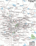 Die Stadtkarte von Bangalore. Unten rechts findet man Koramangala... In der nähe vom 